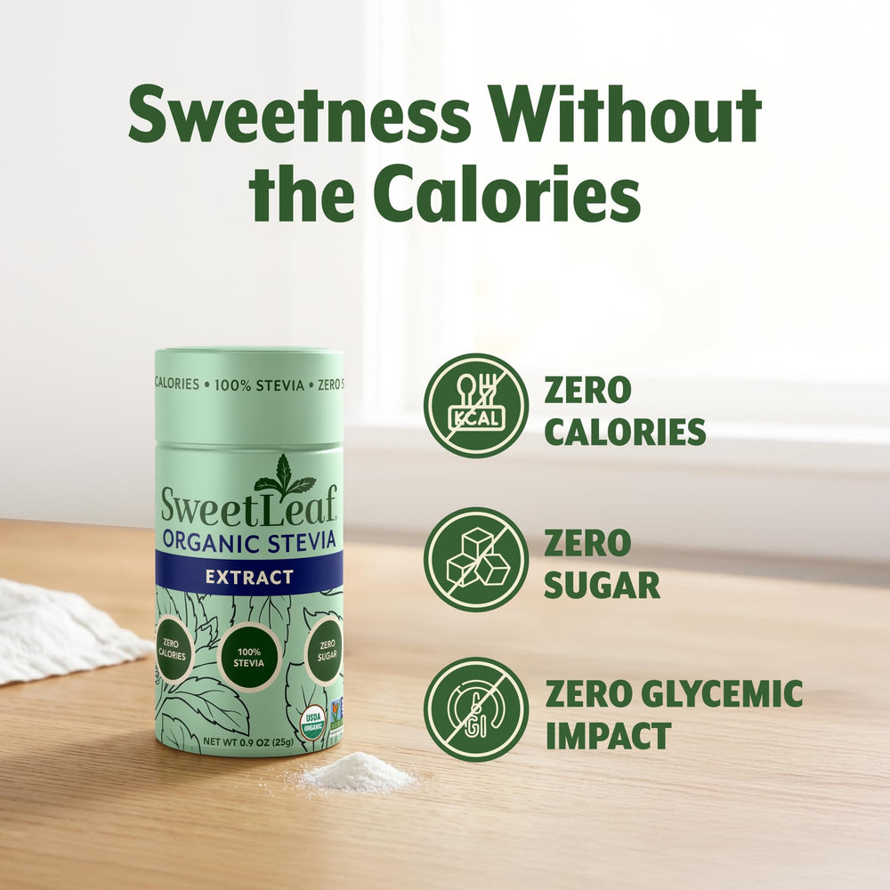 SweetLeaf endulzando café caliente, sabor natural sin calorías