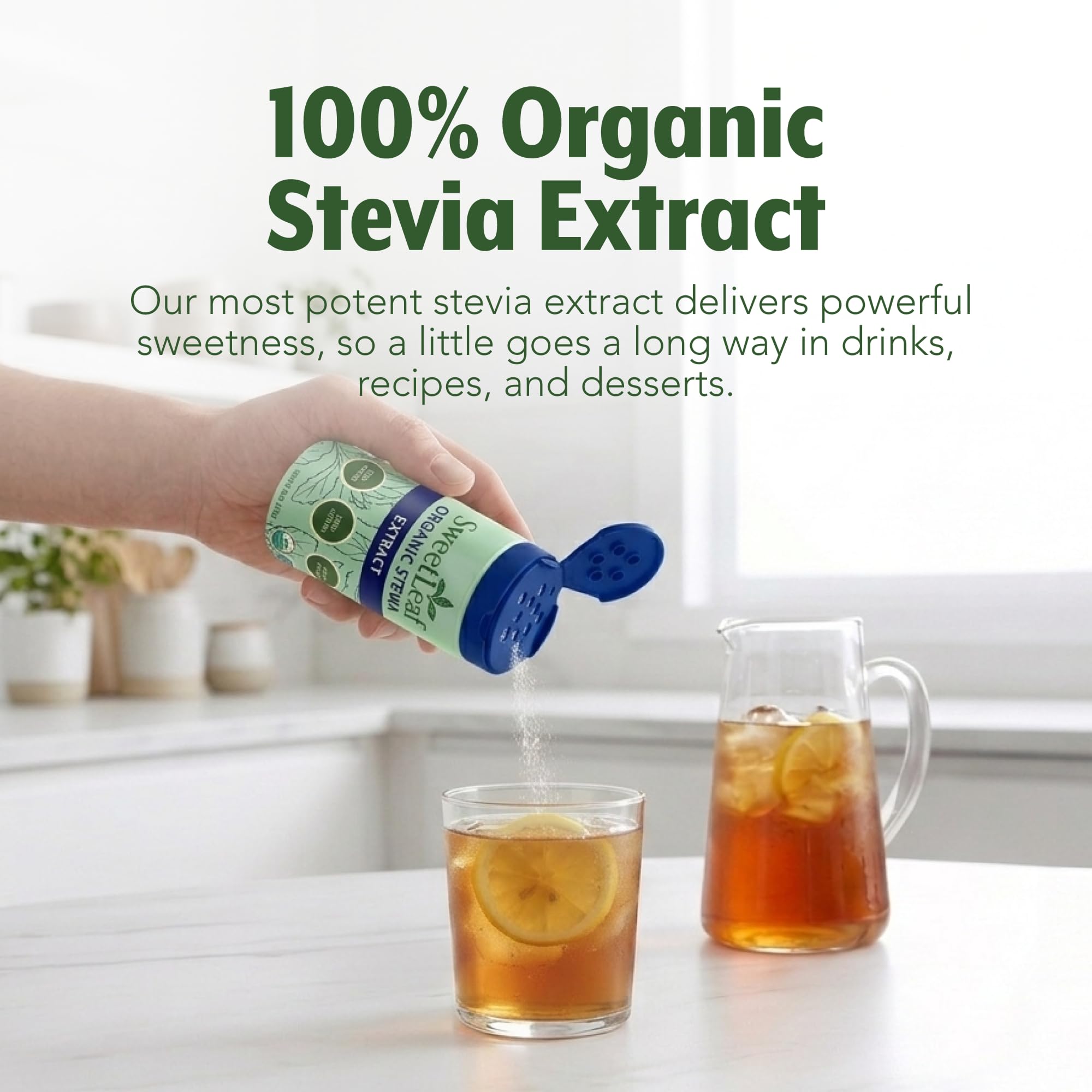 SweetLeaf etiqueta nutricional legible, información clara y orgánica