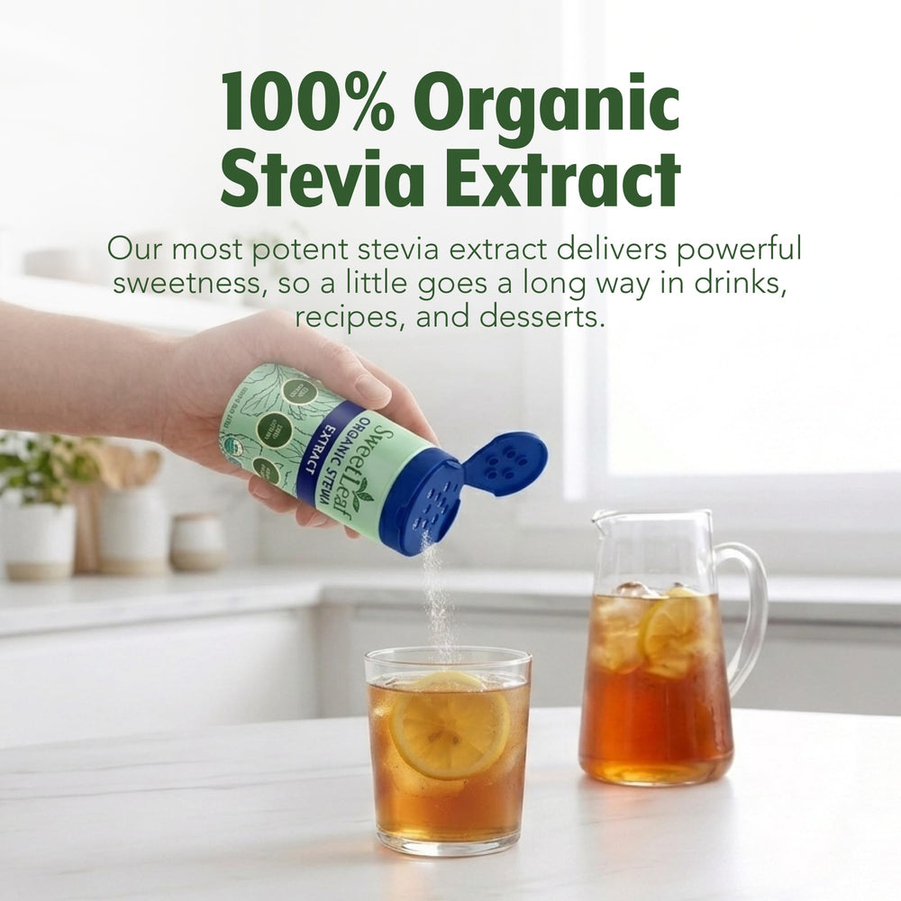 SweetLeaf etiqueta nutricional legible, información clara y orgánica