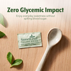 SweetLeaf etiqueta nutricional con información clara y sin calorías