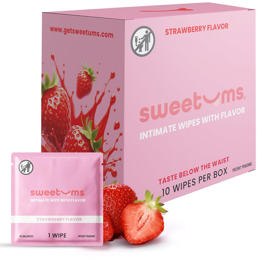 Sweetums vista frontal del empaque mostrando diseño y cantidad, para fácil identificación