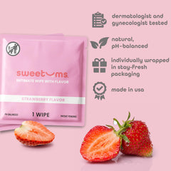 Sweetums textura de la toallita en primer plano, beneficios de limpieza suave
