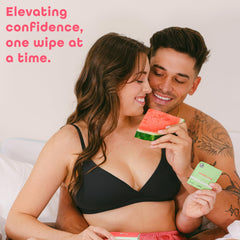 Sweetums Watermelon wipes on-the-go for quick refresh