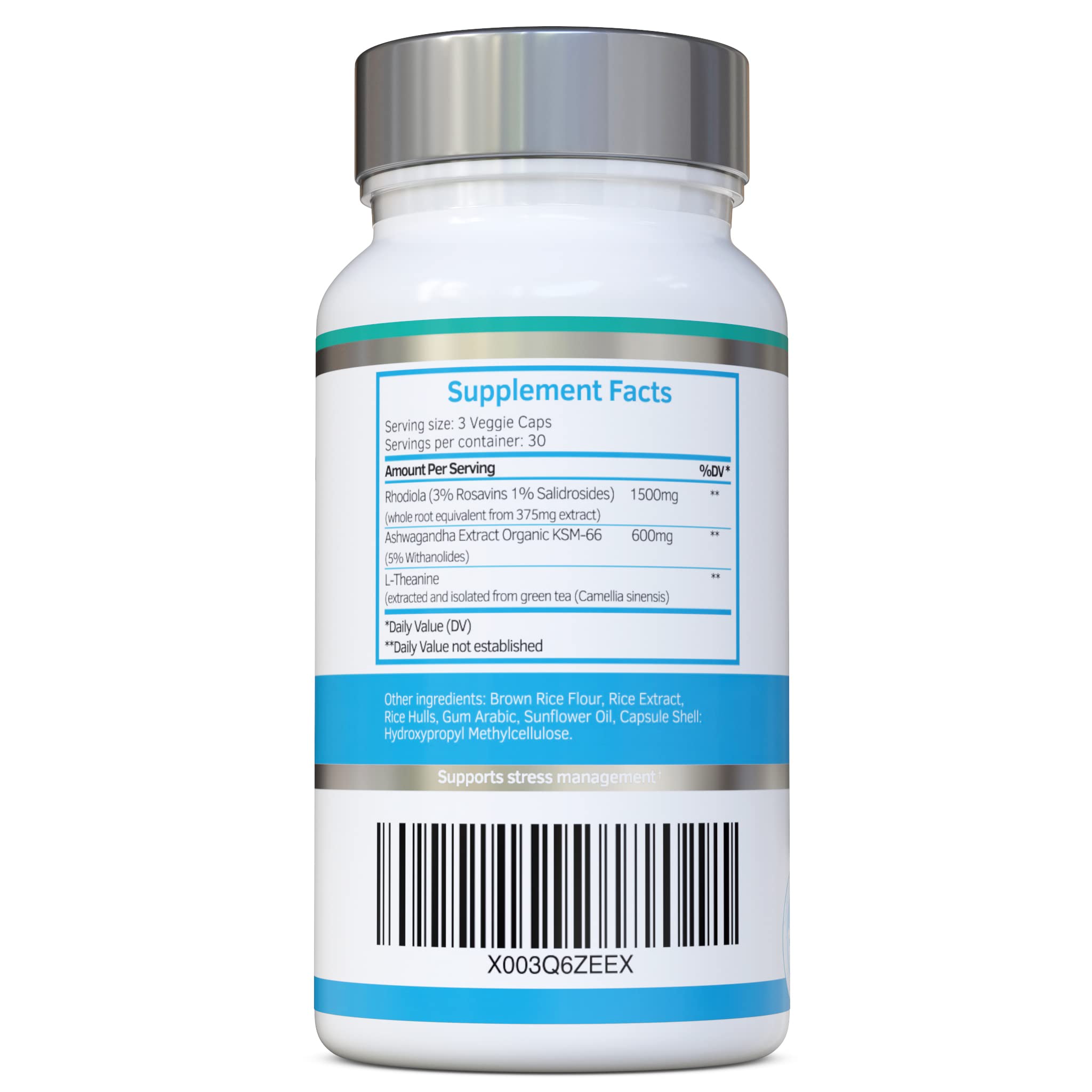 Swiss Bioenergetics primer plano de etiqueta con ingredientes estandarizados y confianza