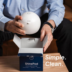 Swissklip ShinePod situado en baño familiar listo para uso diario