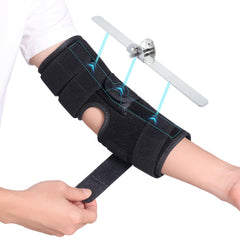 Sylong férula de codo frontal mostrando diseño y tamaño, protección cómoda
