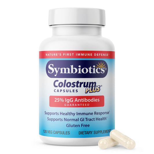 Symbiotics frasco frontal mostrando presentación y beneficios