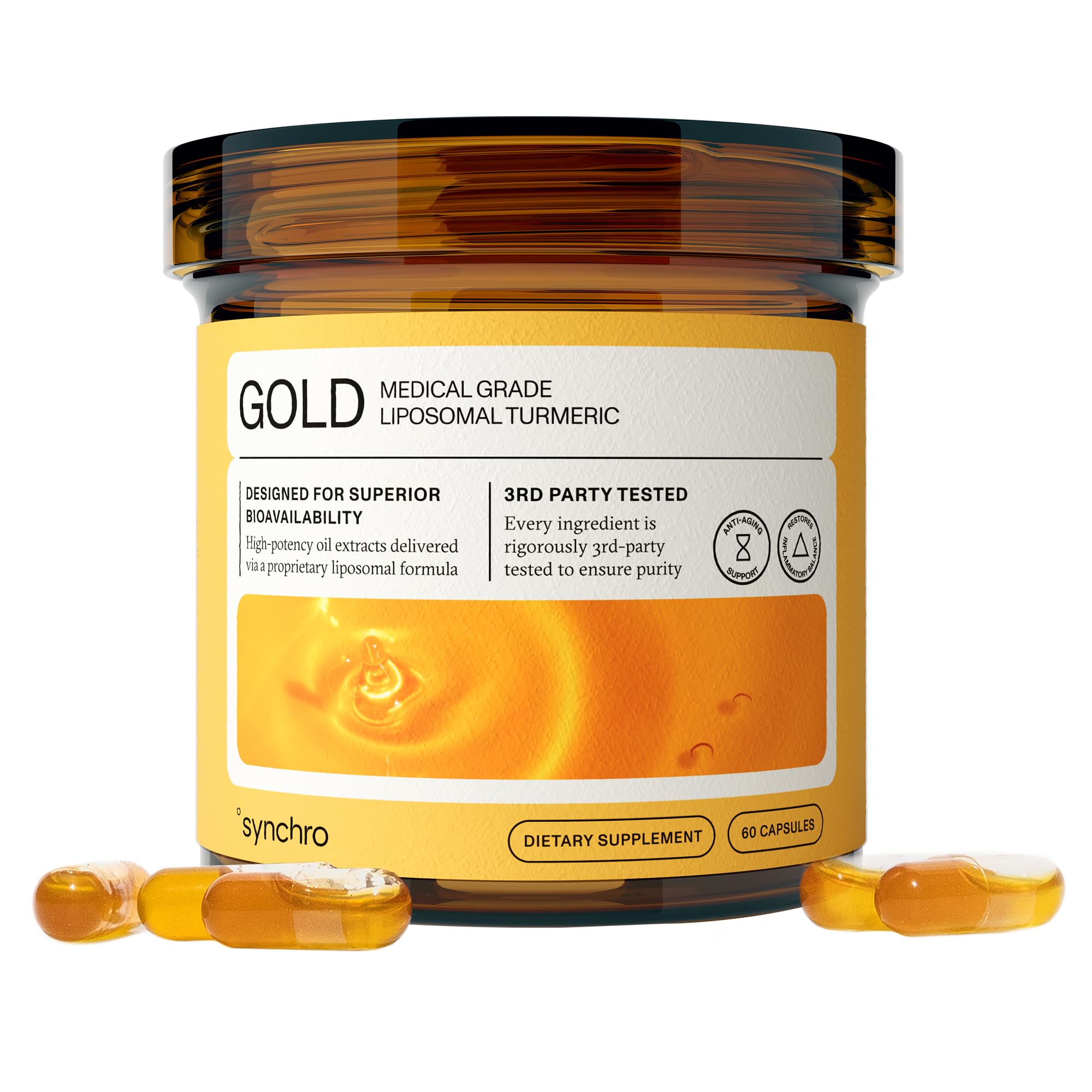 Synchro Gold frente del empaque mostrando la marca y claridad del producto