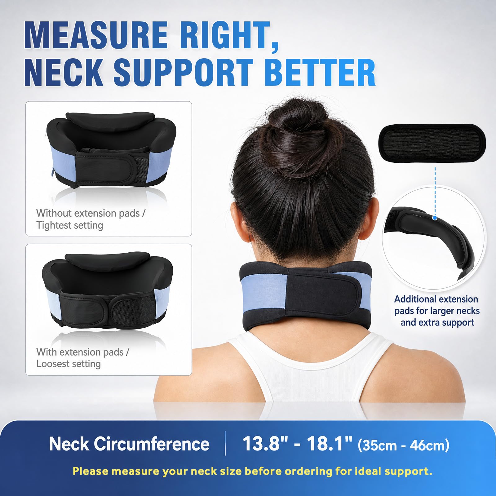 SYNERFLEXA persona durmiendo con collar, soporte cervical durante descanso