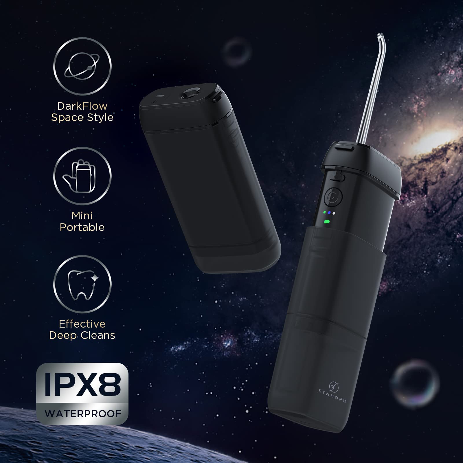 synhope tanque telescópico abierto demostrando ahorro de espacio para viajar