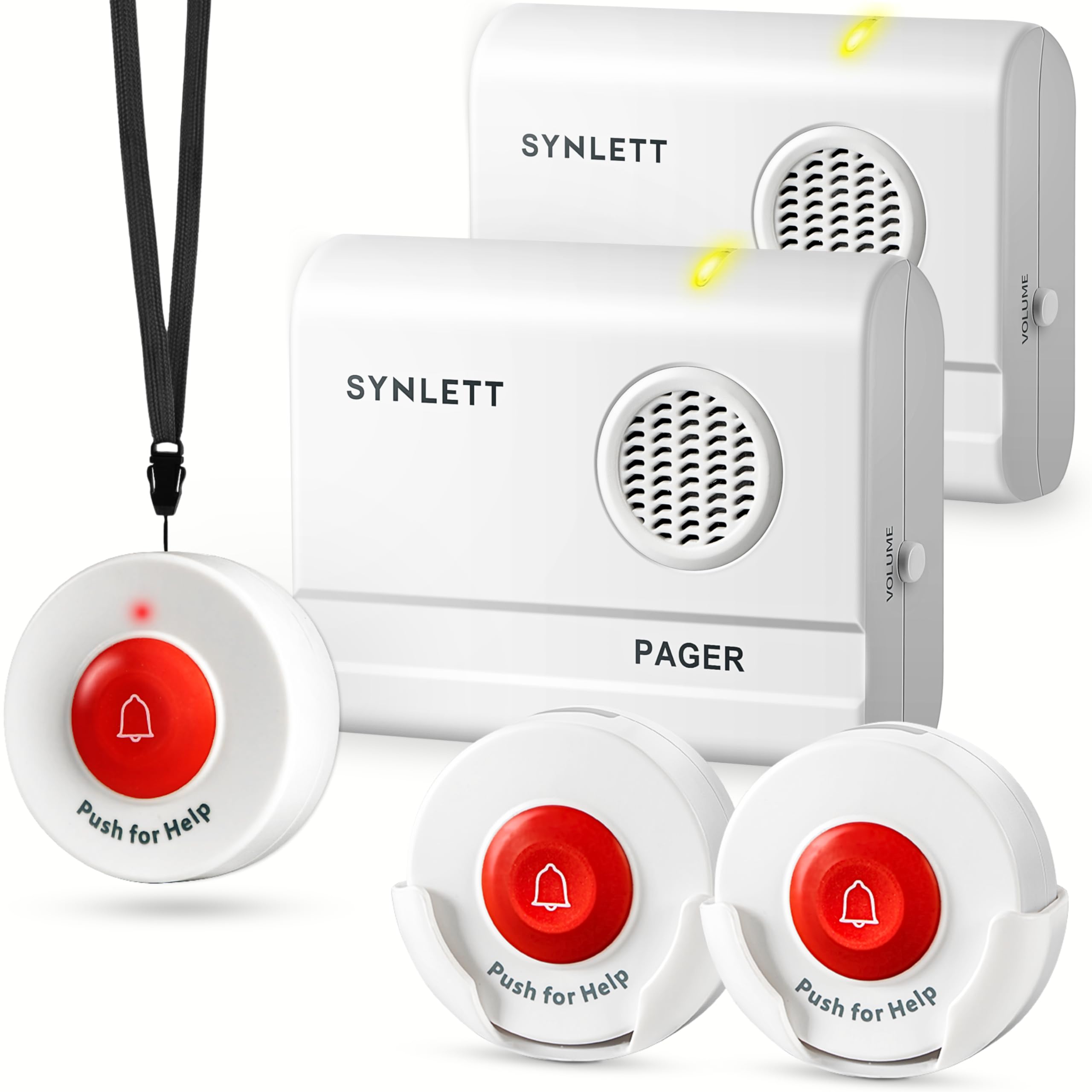 SYNLETT kit frontal con pagers y botones mostrando organización y accesibilidad