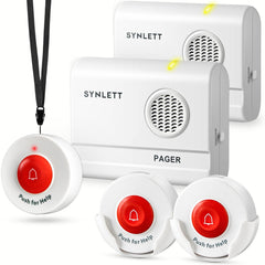 SYNLETT kit frontal con pagers y botones mostrando organización y accesibilidad
