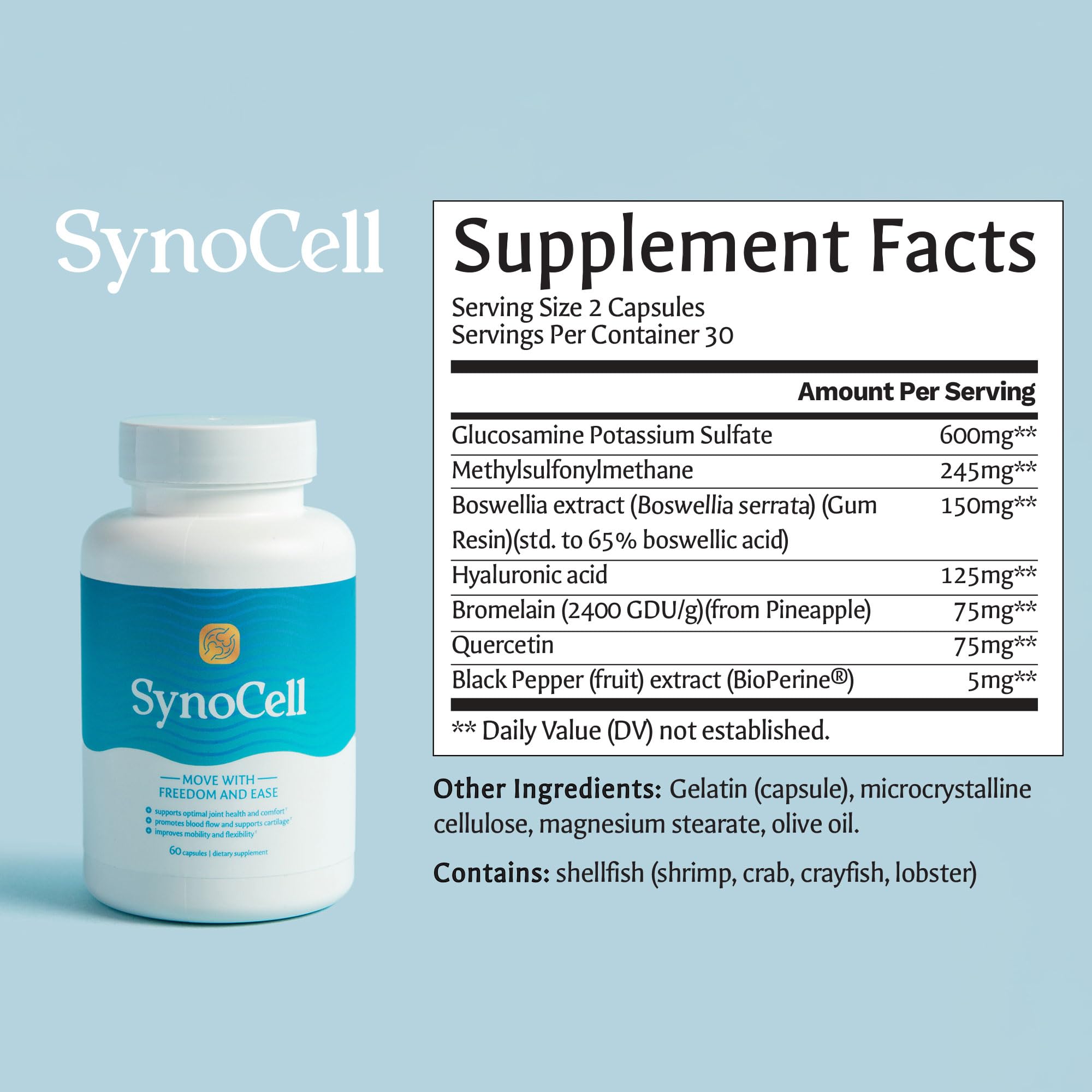Synocell tabletas en primer plano destacando textura y facilidad de ingestión