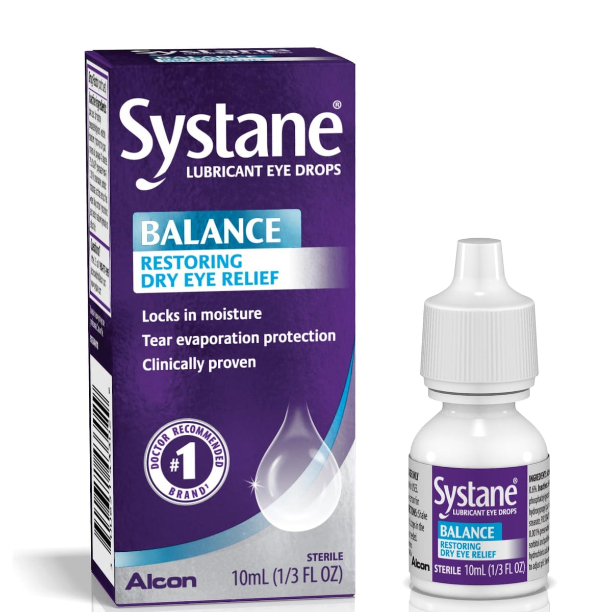 Systane envase frente mostrando etiqueta y beneficio hidratación prolongada