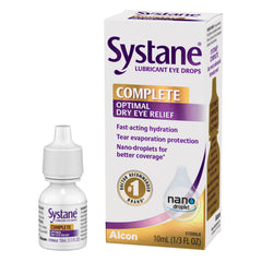 Systane Complete envase frontal mostrando etiqueta y tamaño portable