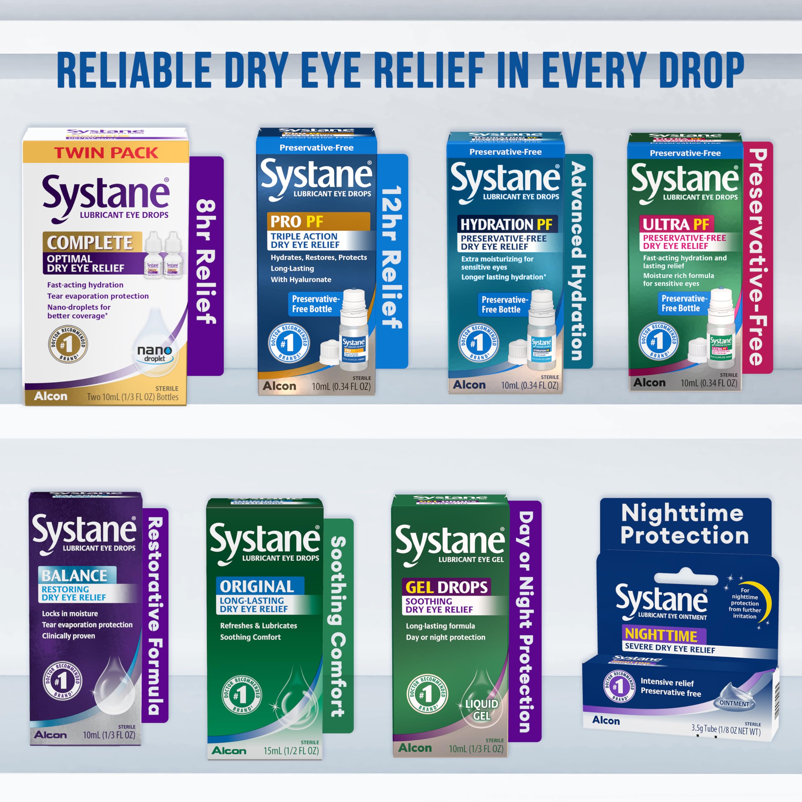 Systane Complete gota en aplicación ocular para hidratación inmediata
