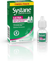 Systane frente del empaque mostrando el producto y beneficio de alivio rápido