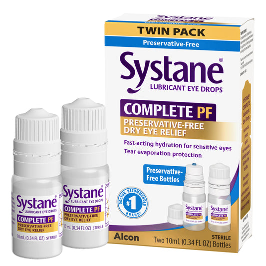 Systane frasco frontal mostrando etiqueta y tamaño, útil para elegir producto