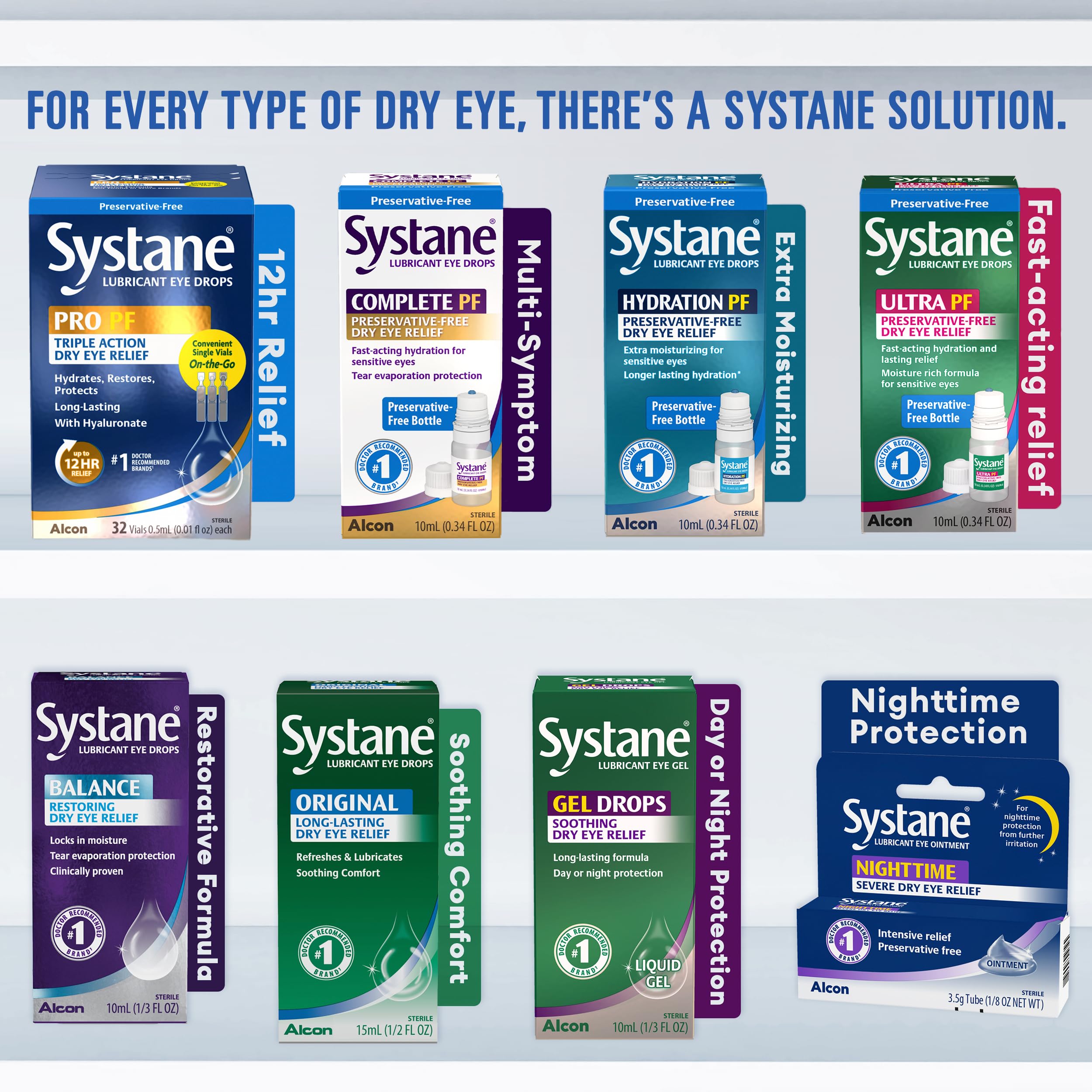 Systane PRO aplicación de vial monodosis alivio sin conservantes