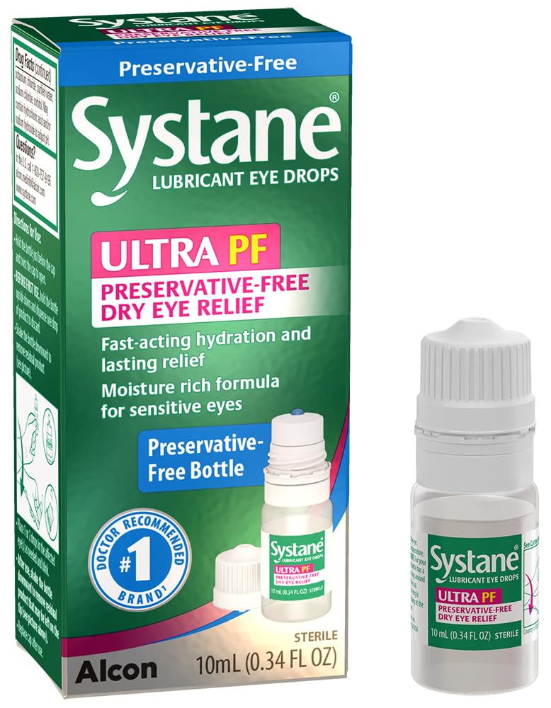 Systane frasco frontal con etiqueta clara que facilita identificación