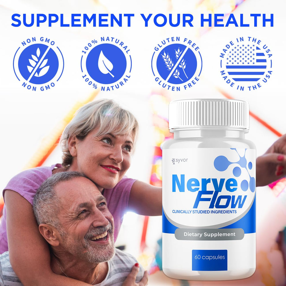 Syvor Nerve Flow frasco en mano para comparar tamaño y facilidad de uso