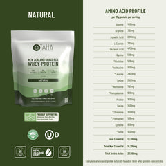 TAHA etiqueta con ingredientes simples y claridad nutricional para confianza