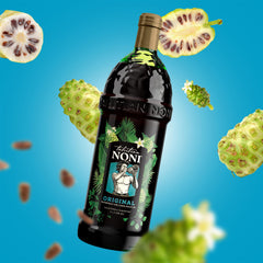 Tahitian Noni jugo mezclado en smoothie que añade sabor y variedad