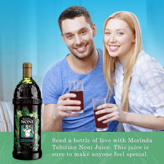 TAHITIAN NONI vertido desde la botella mostrando facilidad de uso