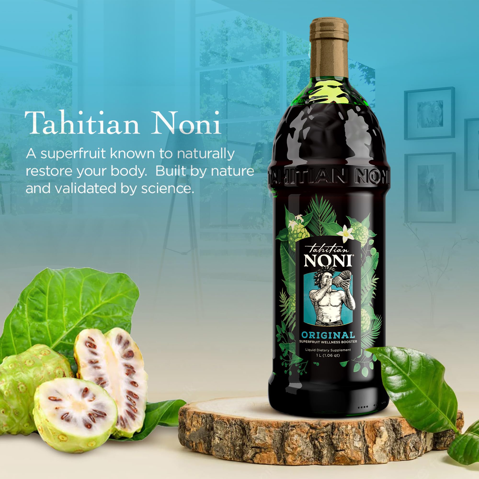 TAHITIAN NONI textura de la pulpa resaltando naturalidad y frescura