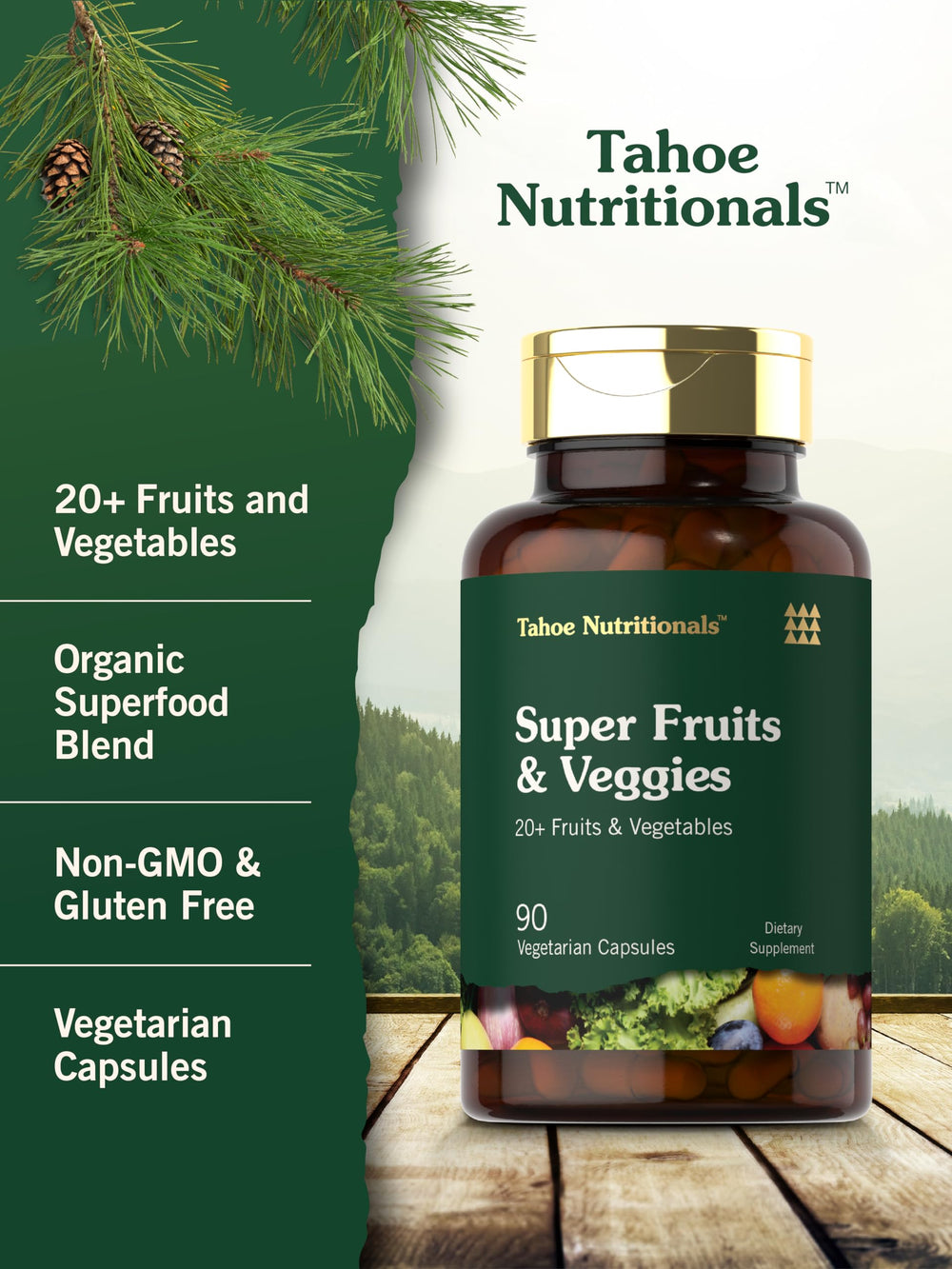 Tahoe Nutritionals frasco en mano para ilustrar dosis y portabilidad