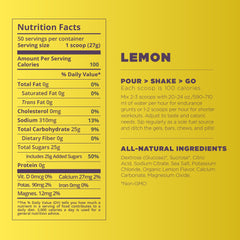 Tailwind Endurance Fuel Lemon bolsa 50 servicios, suministro duradero para entrenos