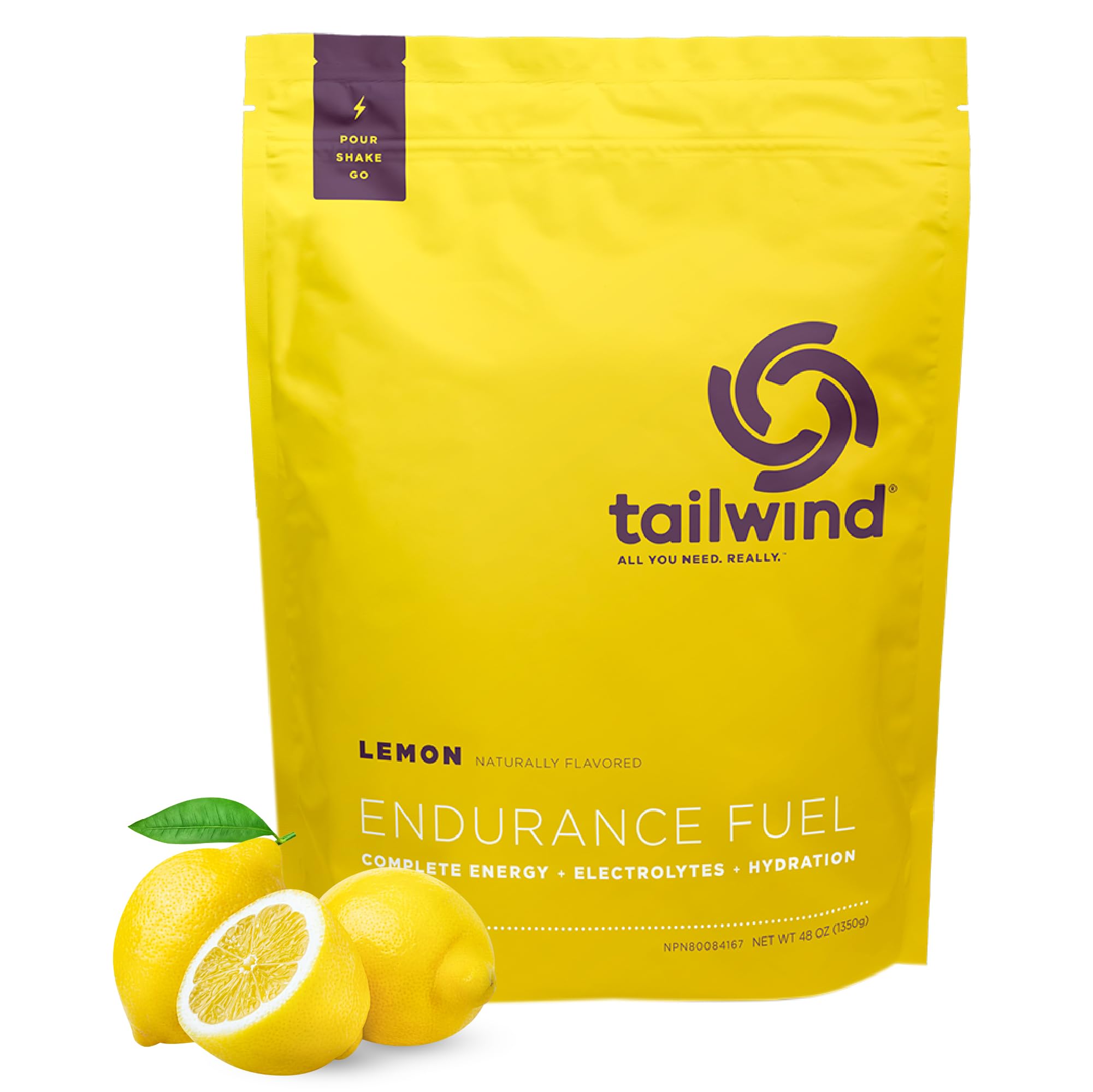 Tailwind Endurance Fuel Lemon frente del pack, reconocimiento rápido y confianza