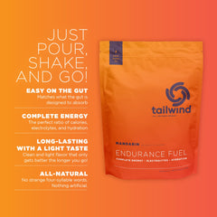 Tailwind Nutrition detalle del polvo mandarina que muestra textura fácil de disolver