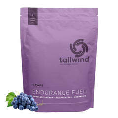 Tailwind Nutrition uva paquete frontal mostrando la bolsa y 50 raciones