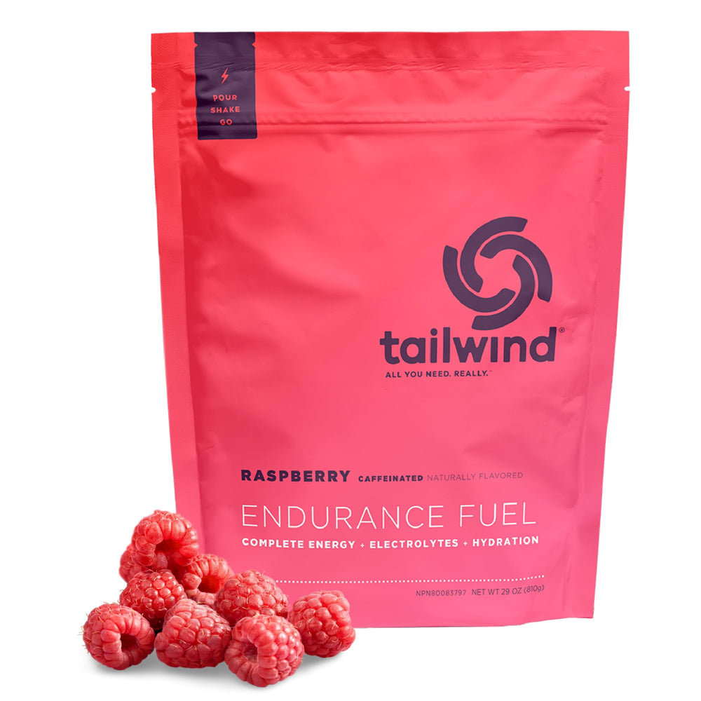 Tailwind bolsa frontal Raspberry Buzz mostrando el empaque y beneficio práctico