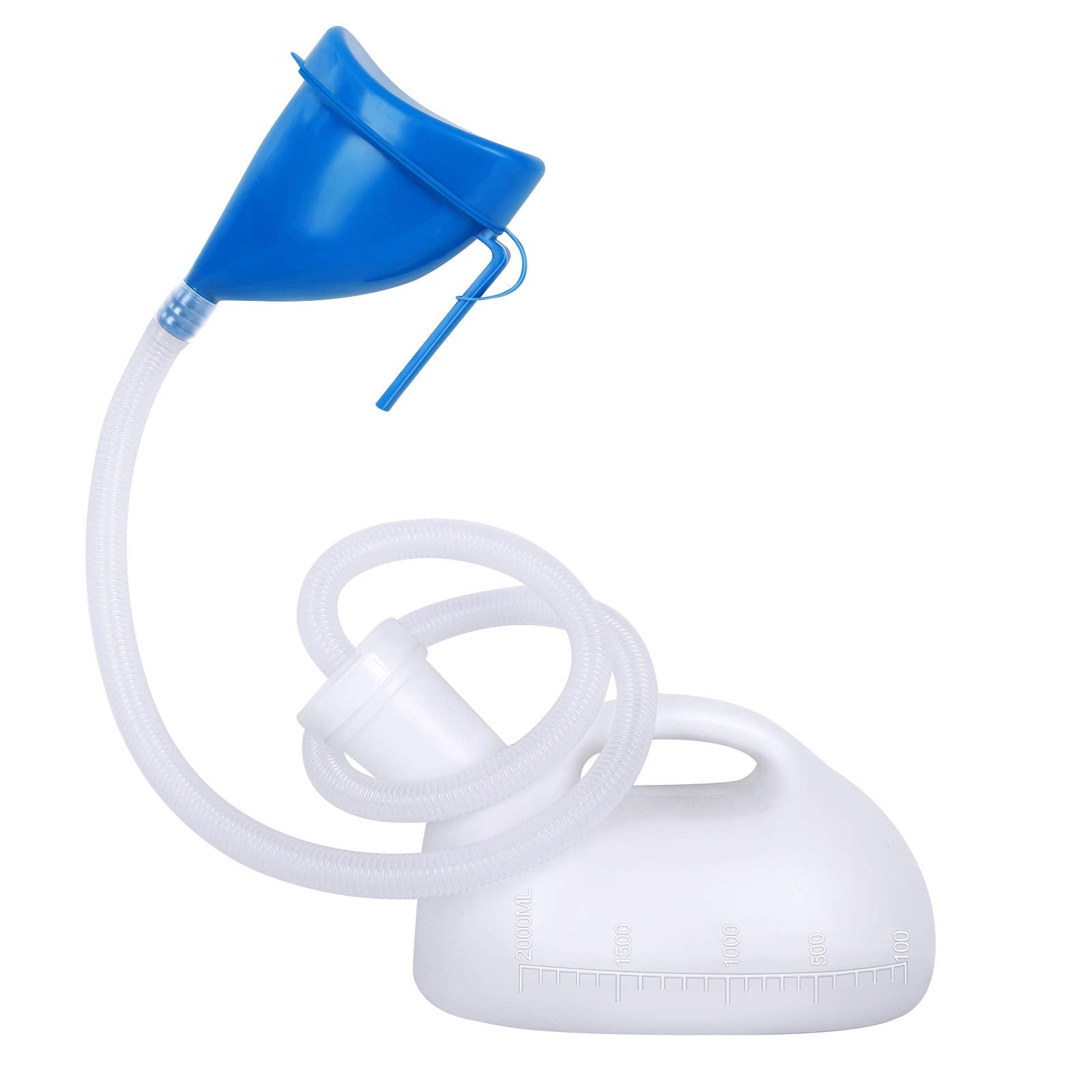 Takuyada vista frontal del orinal con base estable y tapa, fácil almacenamiento
