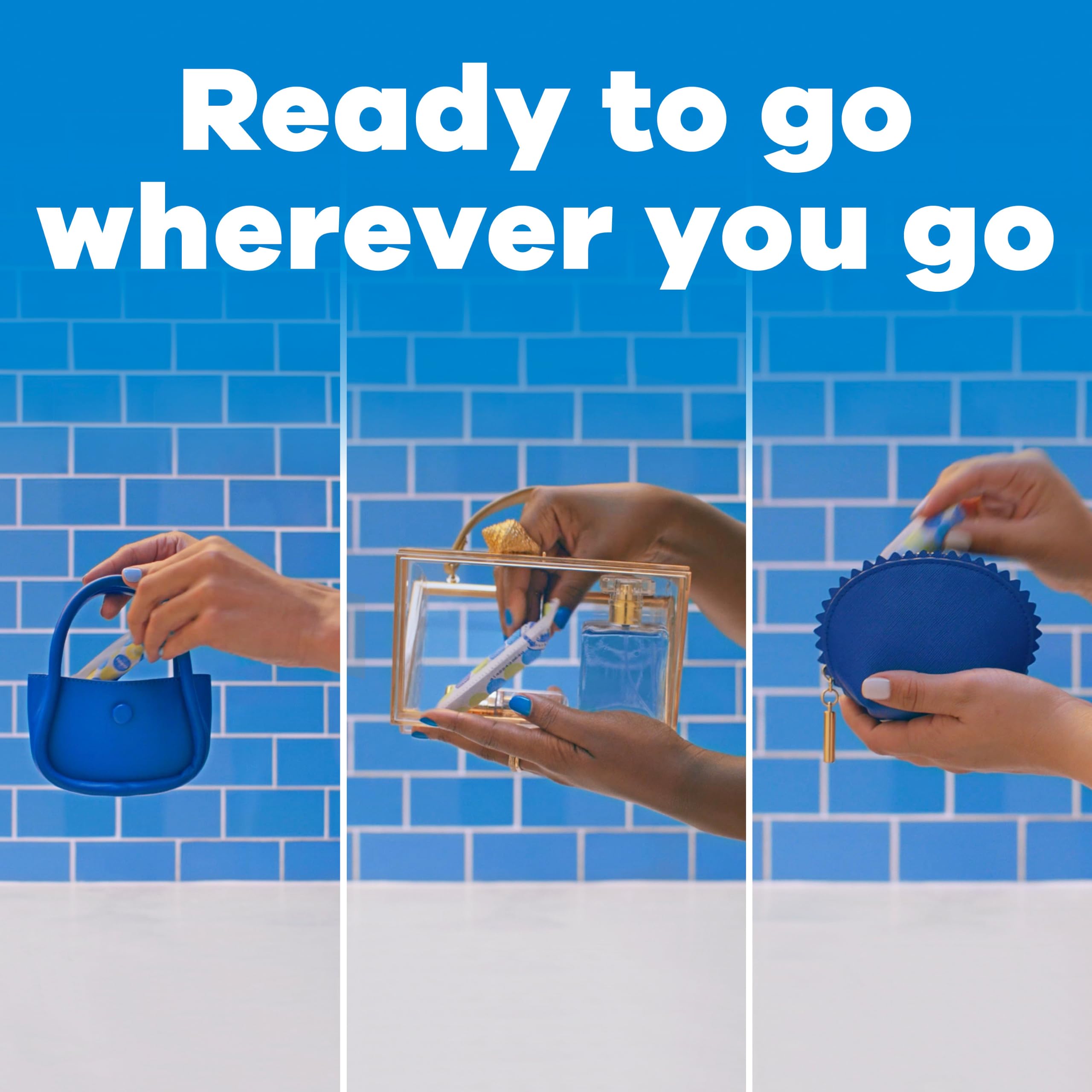 Tampax en neceser mostrando discreción y transporte cómodo