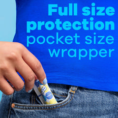 Tampax primer plano de la trenza LeakGuard y su función anti fugas