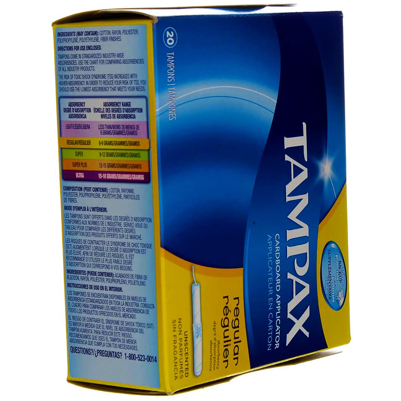 Tampax falda LeakGuard en primer plano que ayuda a reducir fugas