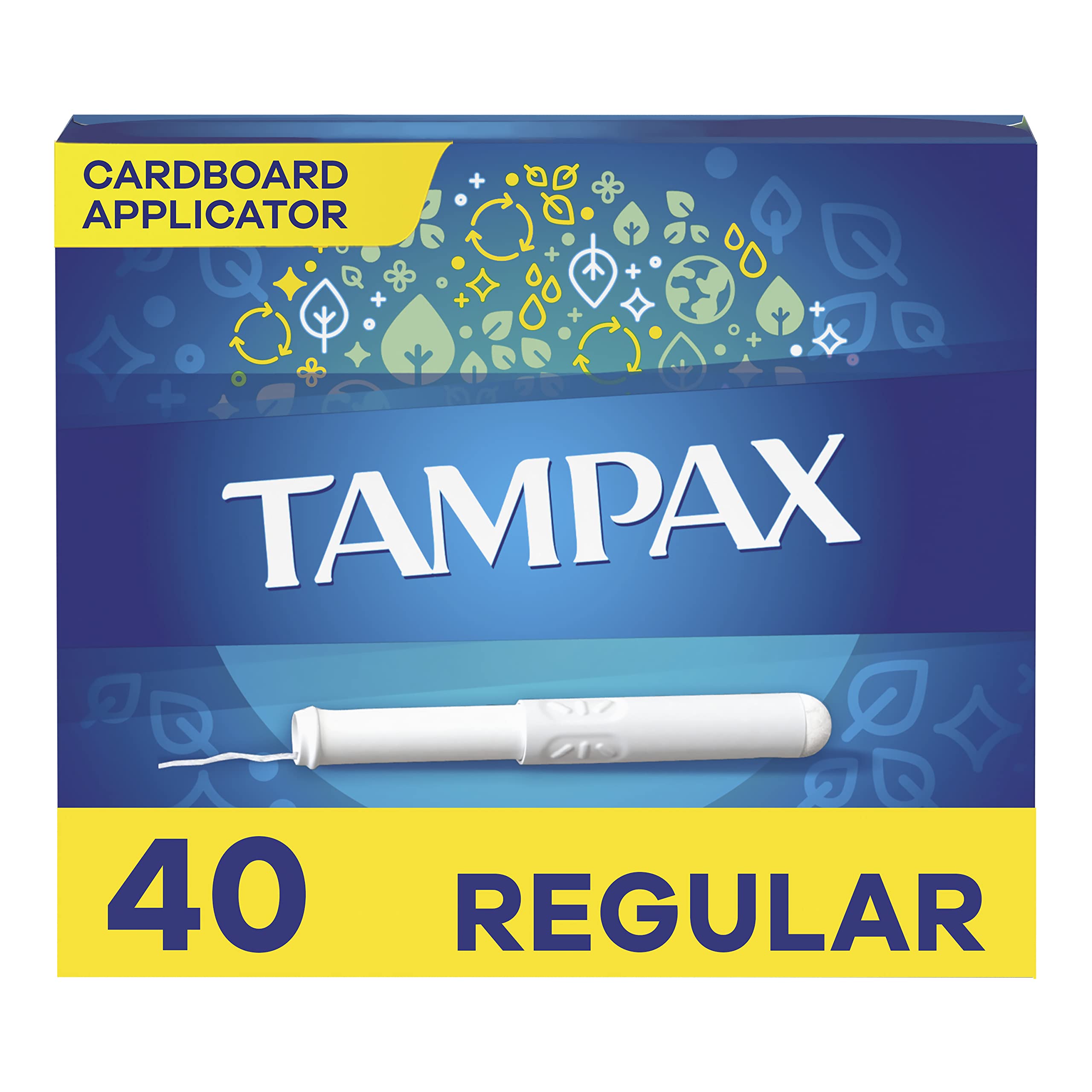 Tampax empaque frontal mostrando 40 unidades y beneficio protección confiable