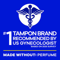Tampax Pearl comparación de tamaño en mano para evaluar comodidad y ajuste