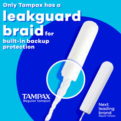 Tampax detalle de LeakGuard braid que ayuda a prevenir fugas