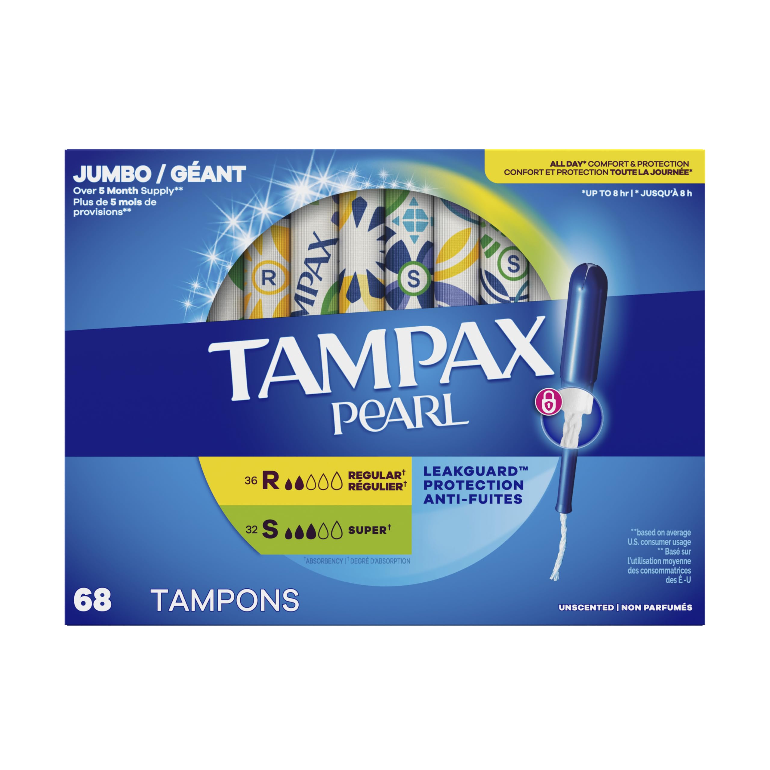 Escena de estilo de vida con Tampax Pearl en un bolso listo para el día