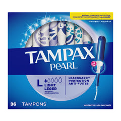 Presentación completa de Tampax Pearl 36 unidades ideal para reposición
