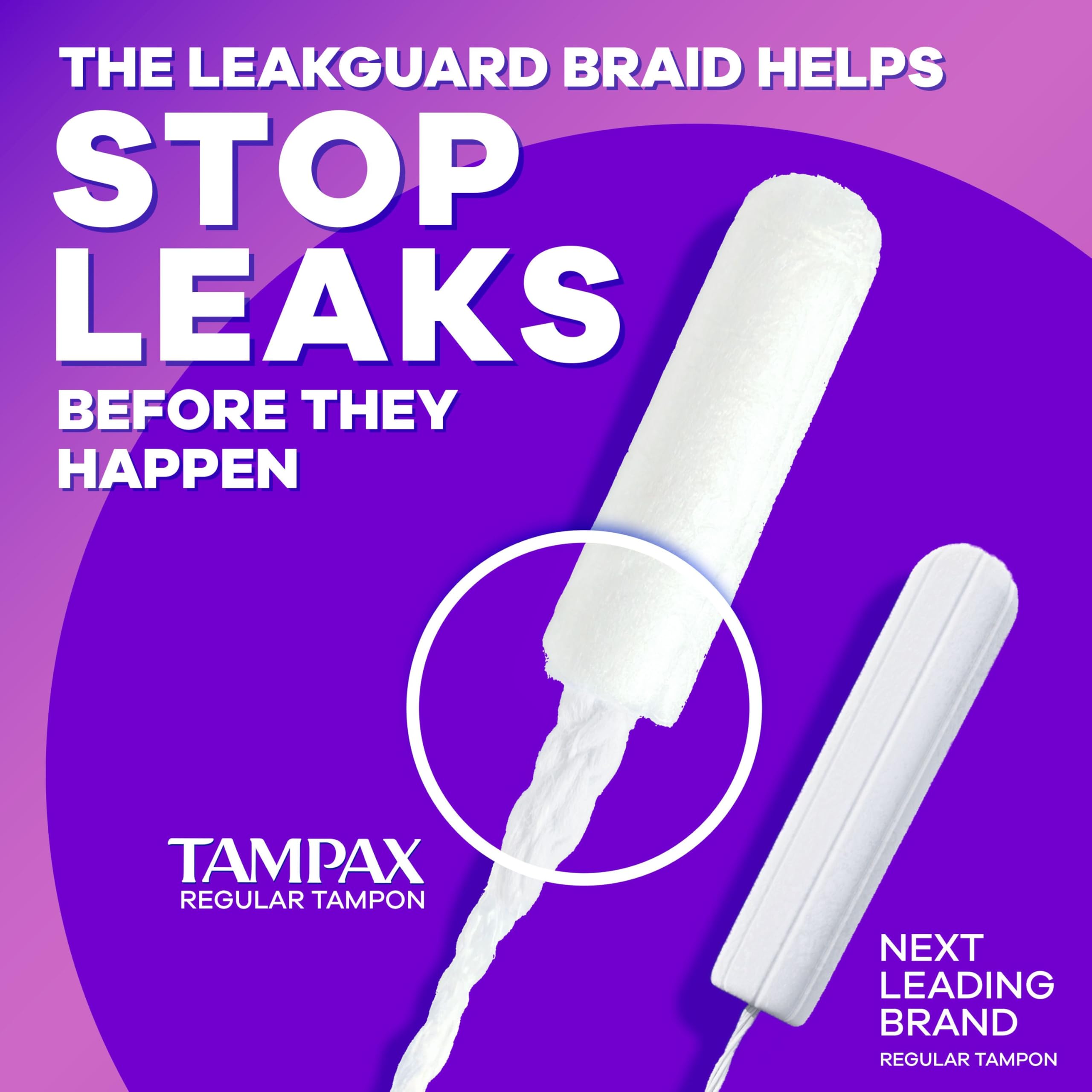 Tampax Radiant capa externa suave para retirada más fácil y menos molestias