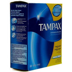 Tampax comparación de tamaño con monedero, compacta y portátil