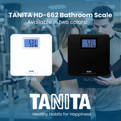 TANITA HD-662 etiqueta con capacidad 150 kg y especificaciones visibles