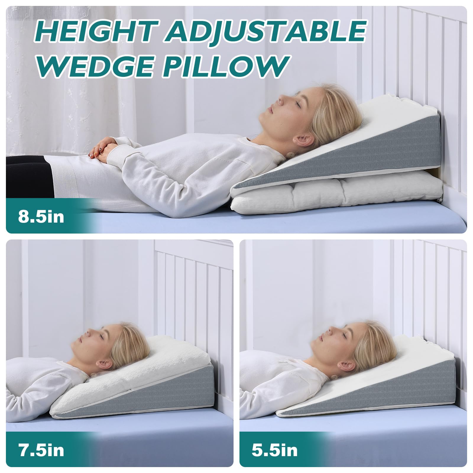 TANYOO topper desmontado usado como almohada para versatilidad
