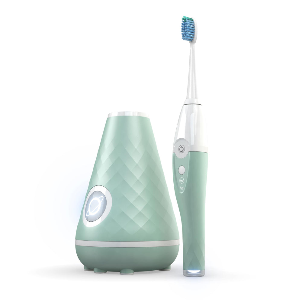Tao Clean vista frontal del cepillo y estación, higiene profesional inmediata
