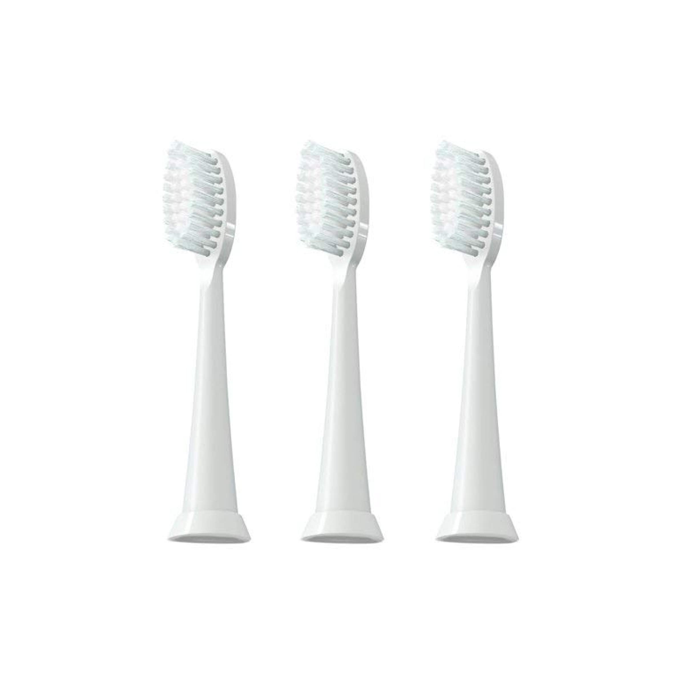 TAO Clean frente del pack de 3 cabezales, recambio higiénico y práctico